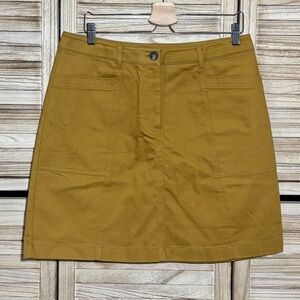 Boden Goldenrod Yellow Denim Mini Skirt